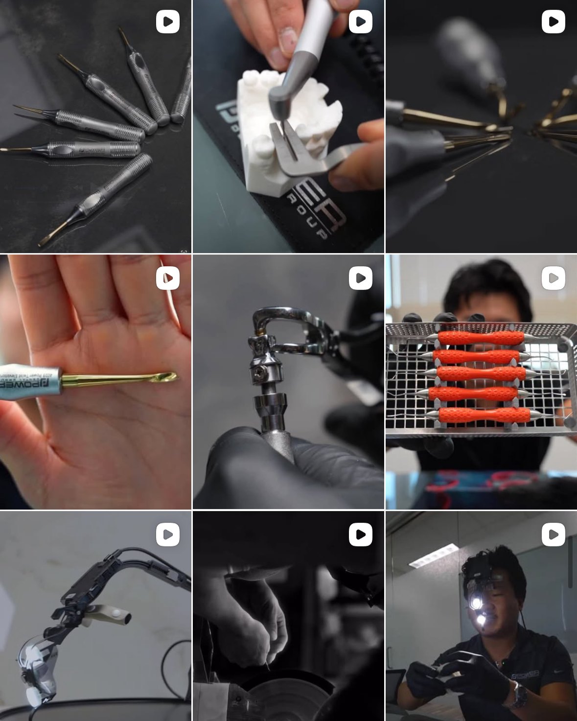 Power Dental Group's Instagram feed after the new identity