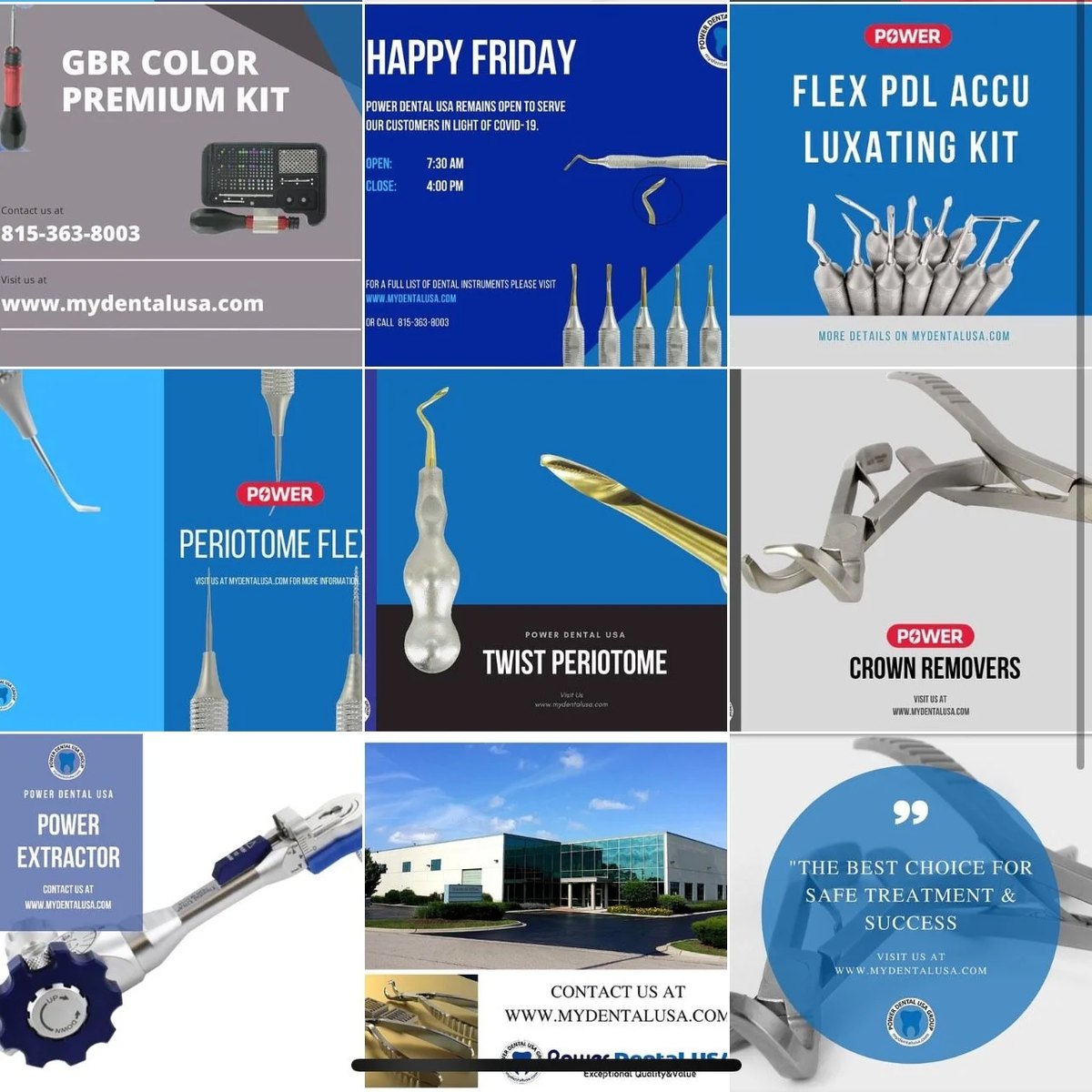 Power Dental Group's Instagram feed before the engagement